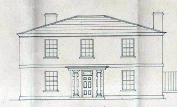 Elevation of the Vicarage in 1828 [BW885]